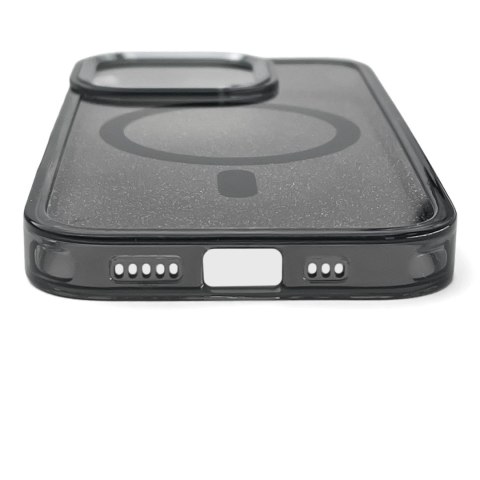 Etui brokatowe na iPhone 17 MagSafe Glitter Case - czarne HURTEL