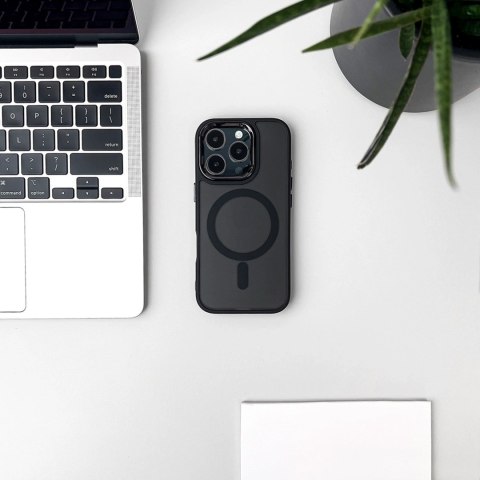 Etui brokatowe na iPhone 17 MagSafe Glitter Case - czarne HURTEL