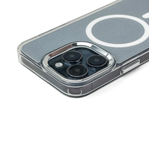 Etui brokatowe na iPhone 17 MagSafe Glitter Case - półprzezroczyste HURTEL