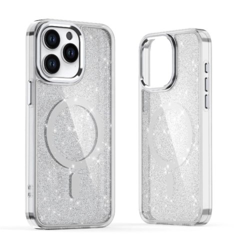 Etui brokatowe na iPhone 17 Pro Max MagSafe Glitter Case - półprzezroczyste HURTEL