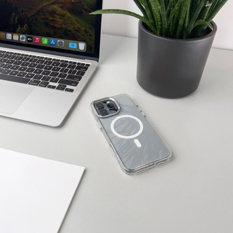 Etui brokatowe na iPhone 17 Pro Max MagSafe Glitter Case - półprzezroczyste HURTEL