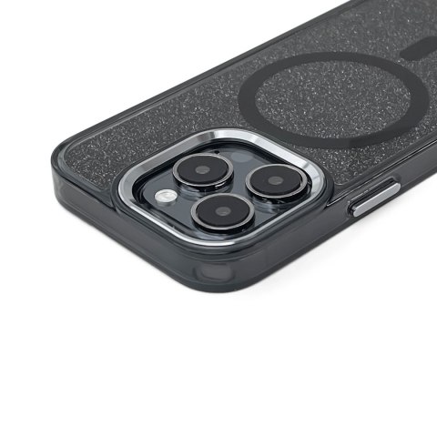 Etui brokatowe na iPhone 17 Pro MagSafe Glitter Case - czarne HURTEL