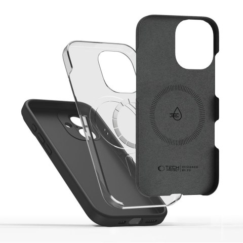 Etui case plecki na iPhone 17 MagSafe Silicone - czarne Tech-Protect