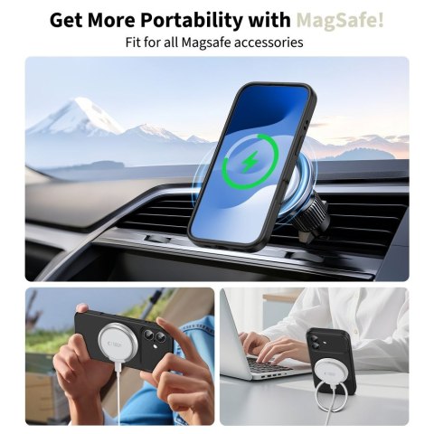 Etui case plecki na iPhone 17 MagSafe Silicone - czarne Tech-Protect