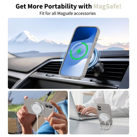 Etui case plecki na iPhone 17 MagSafe Silicone - szare Tech-Protect