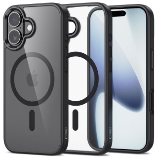 Etui pokrowiec case na iPhone 17 MagSafe MagMat - przezroczysto-czarne Tech-Protect