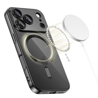Etui pokrowiec na iPhone 17 Pro Max MagSafe MagFlex - przezroczysto-czarne Tech-Protect