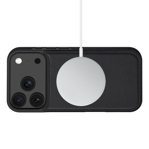 Etui pokrowiec z klapką miejscem na karty do iPhone 17 Pro Max MagSafe Wallet - czarny mat Tech-Protect