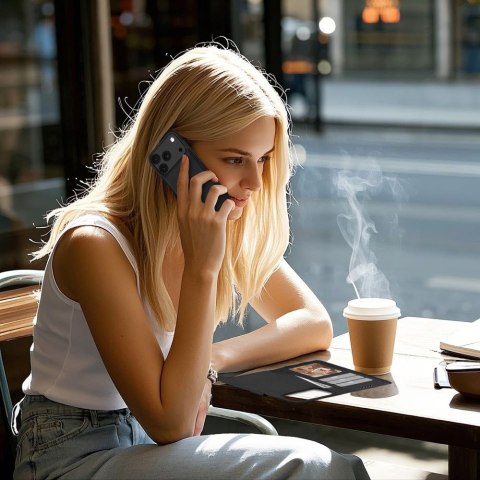 Etui pokrowiec z klapką miejscem na karty do iPhone 17 Pro Max MagSafe Wallet - czarny mat Tech-Protect