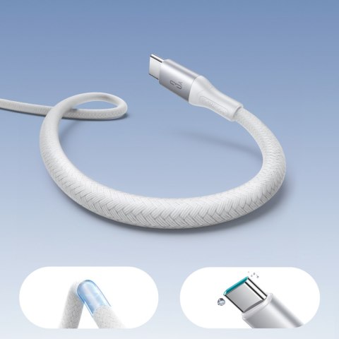 Kabel przewód S-A28 z oplotem USB-A - USB-C 3A 1m - biały JOYROOM