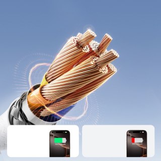 Kabel przewód S-A28 z oplotem USB-C 60W 1m - biały JOYROOM