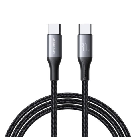 Kabel przewód S-A28 z oplotem USB-C 60W 1m - czarny JOYROOM