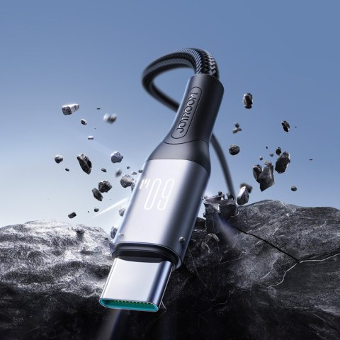 Kabel przewód S-A28 z oplotem USB-C 60W 2m - czarny JOYROOM