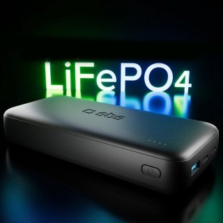 Powerbank 20000mAh 10W USB-A USB-C Infinity LiFePo4 - czarny SBS