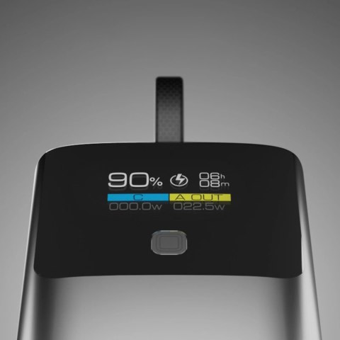 Powerbank z wyświetlaczem 10000mAh PD 20W LCD kablem USB-C - szary SBS