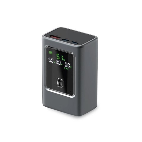 Powerbank z wyświetlaczem 10000mAh PD 35W LCD - szary SBS
