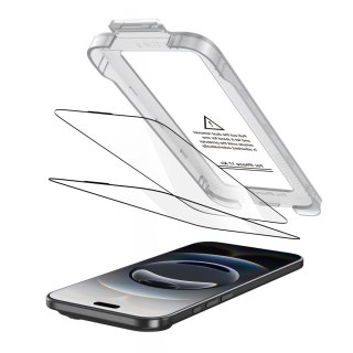Szkło hartowane na iPhone 17 Air z aplikatorem Quick Set+ czarne - 2 szt. Tech-Protect
