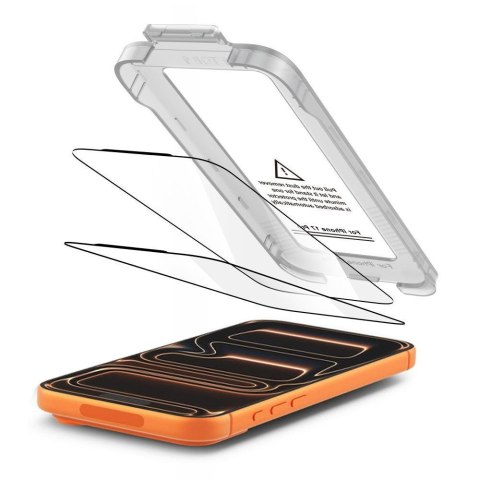 Szkło hartowane na iPhone 17 Pro Max z aplikatorem Quick Set+ czarne - 2 szt. Tech-Protect