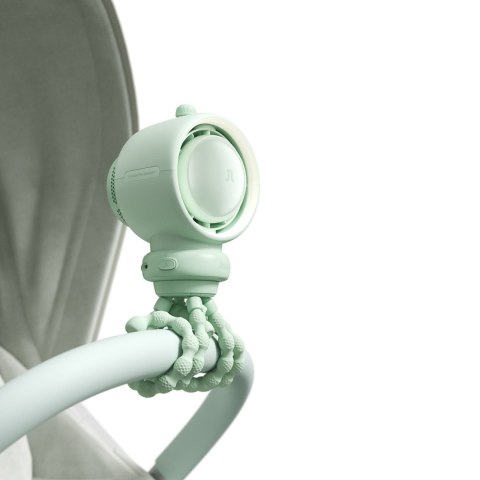 Wentylator mini wiatrak z elastycznymi nóżkami filtrem 5000mAh - zielony Jisulife