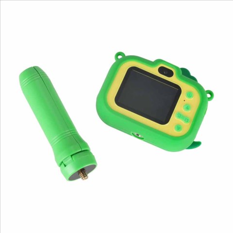 Aparat fotograficzny cyfrowy dla dzieci na statywie dinozaur zielony Kik Sp. z o. o. Sp. k.