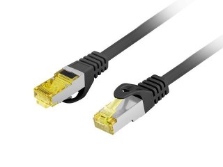 Patchcord kat.6a S/FTP LSZH CU 0.25m fluke passed czarny Lanberg