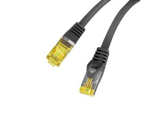 Patchcord kat.6a S/FTP LSZH CU 0.25m fluke passed czarny Lanberg