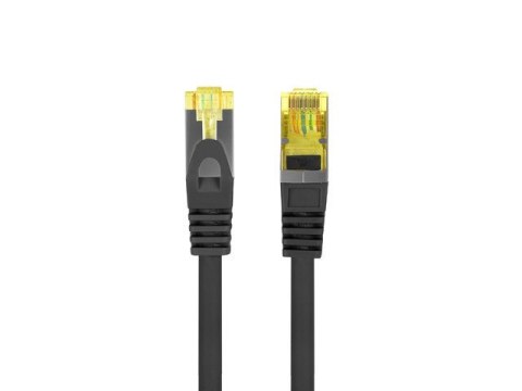 Patchcord kat.6a S/FTP LSZH CU 0.25m fluke passed czarny Lanberg