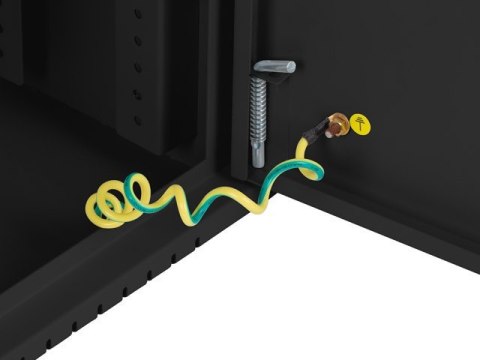 Szafa instalacyjna rack wisząca 19 cali 4u+3u 540x200 niskoprofilowa (złożona) czarna Lanberg