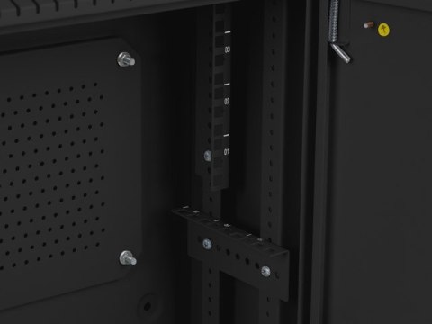 Szafa instalacyjna rack wisząca 19 cali 4u+3u 540x200 niskoprofilowa (złożona) czarna Lanberg