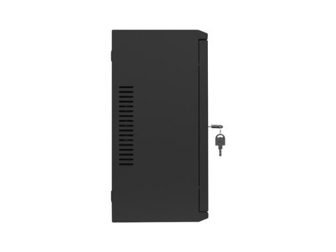 Szafa instalacyjna rack wisząca 19 cali 4u+3u 540x200 niskoprofilowa (złożona) czarna Lanberg