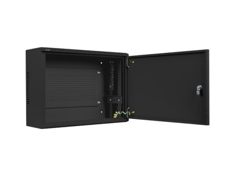Szafa instalacyjna rack wisząca 19 cali 4u+3u 540x200 niskoprofilowa (złożona) czarna Lanberg