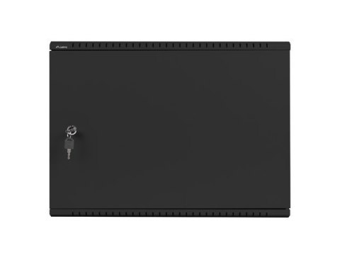 Szafa instalacyjna rack wisząca 19 cali 4u+3u 540x200 niskoprofilowa (złożona) czarna Lanberg