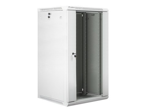 Szafa instalacyjna wisząca 19 22U 600X600mm szara (drzwi szklane) Lanberg