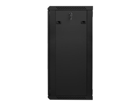 Szafa instalacyjna wisząca 19 cali 22U 600X450mm czarna (drzwi szklane) Lanberg