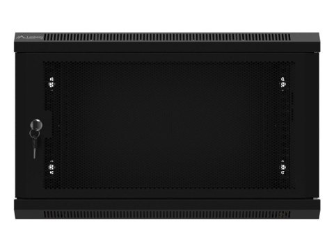 Szafa wisząca 19 cali 6U 600x450 drzwi perforowane (flat pack) czarna Lanberg