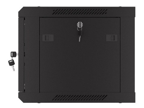 Szafa wisząca 19 cali 6U 600x450 drzwi perforowane (flat pack) czarna Lanberg