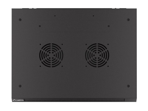 Szafa wisząca 19 cali 6U 600x450 drzwi perforowane (flat pack) czarna Lanberg