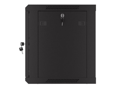 Szafa wisząca 19 cali 9U 600x450 drzwi perforowane (flat pack) czarna Lanberg