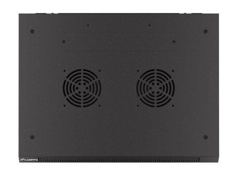 Szafa wisząca 19 cali 9U 600x450 drzwi perforowane (flat pack) czarna Lanberg