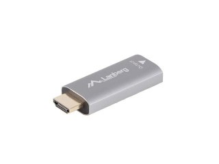 Adapter HDMI(M)-Displayport(F)4K srebrny Lanberg