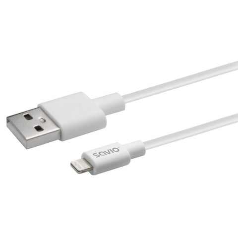Kabel USB-A do Lightning CL-192 1m biały Savio