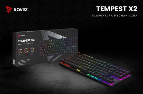 Klawiatura mechaniczna RGB Tempest X2 Outemu Brown Savio