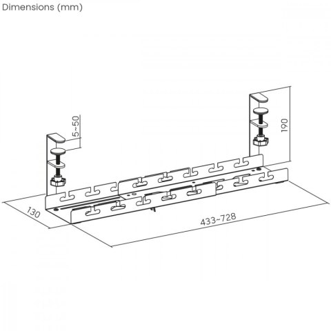 Organizer podbiurkowy na kable MC-103W Maclean