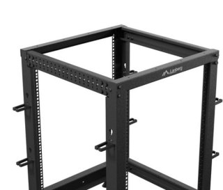 Stojak Open rack 19 cali 15U 600x600-1100 regulowany czarny Lanberg