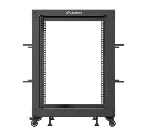 Stojak Open rack 19 cali 15U 600x600-1100 regulowany czarny Lanberg