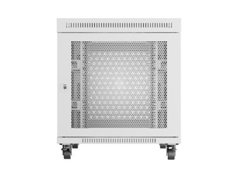 Szafa instalacyjna rack stojąca 19 cali 15U 800x1000 drzwi perforowane LCD szara (Flat pack) Lanberg