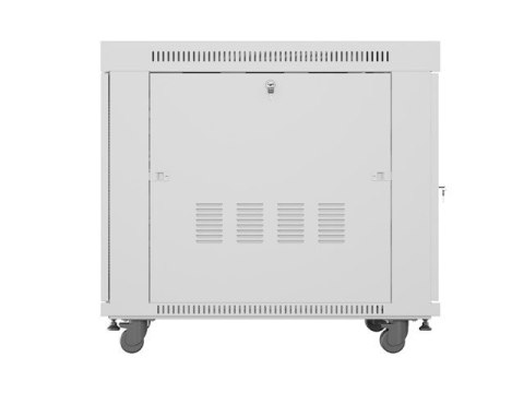 Szafa instalacyjna rack stojąca 19 cali 15U 800x1000 drzwi perforowane LCD szara (Flat pack) Lanberg