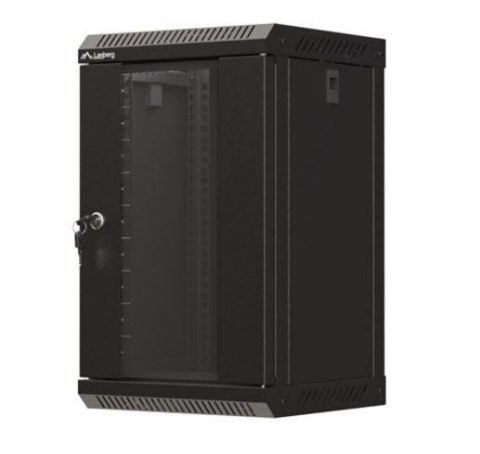 Szafa instalacyjna rack wisząca 10 cali 9U 300x300 czarna Lanberg
