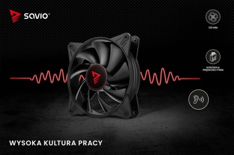 Zestaw wentylatorów BLADE 3 x 120mm 4-pin PWM Savio