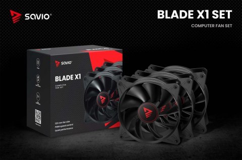 Zestaw wentylatorów BLADE 3 x 120mm 4-pin PWM Savio